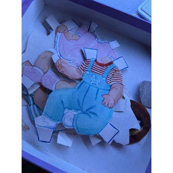 Vintage Baby Paper Dolls Cut 1950s Clothes Accessories with little miss pixiebox - Picture 3 of 5
